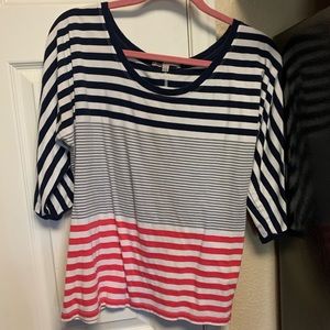 Gap 3/4 Sleeve Striped T-Shirt